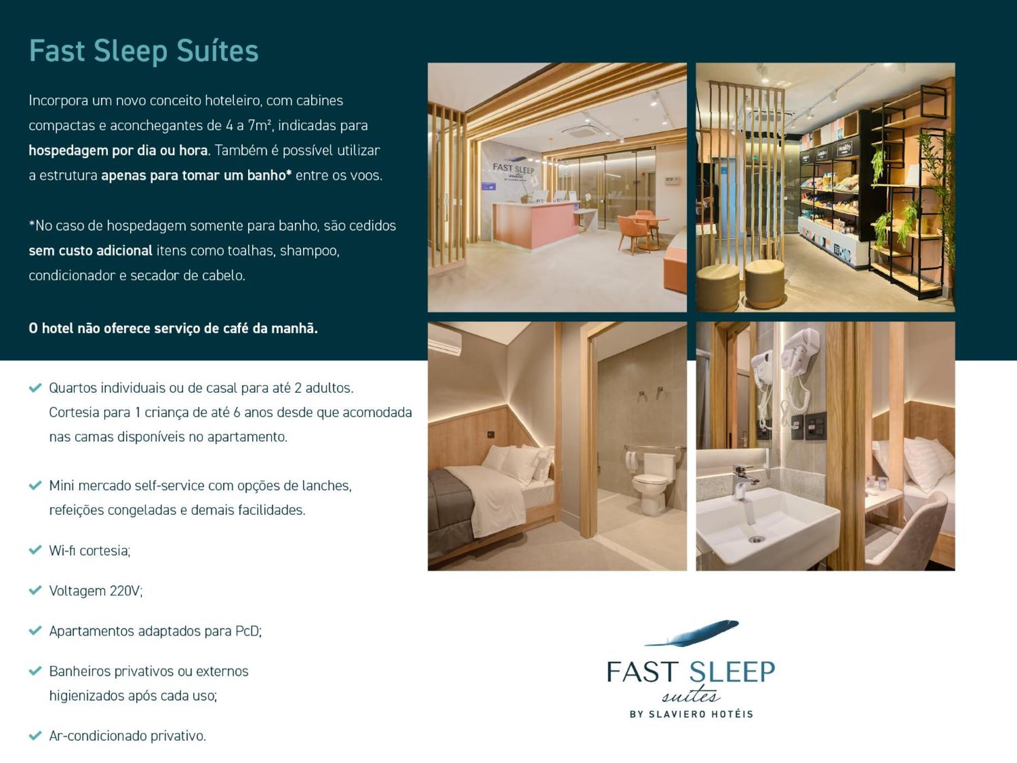 Fast Sleep Suites By Slaviero Hoteis - Hotel Dentro Do Aeroporto De Guarulhos - Terminal 2 - Desembarque Oeste Extérieur photo